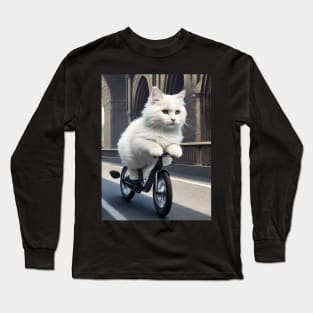 Cat on a Bicycle Long Sleeve T-Shirt